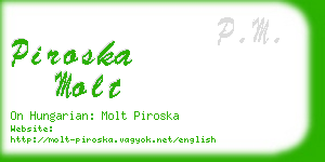 piroska molt business card